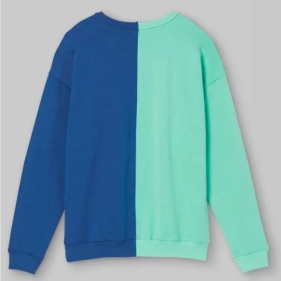 Oversized Sweatshirt Colorblock Niagara Falls NY Wild Fable Blue & Green new - Picture 4 of 9